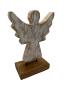 Preview: Handgeschnitzte Dekoration aus Holz Engel weiß S