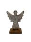 Preview: Handgeschnitzte Dekoration aus Holz Engel weiß S