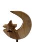 Preview: Handgeschnitzte Dekoration aus Holz Mond S