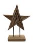 Preview: Handgeschnitzte Weihnachtsdekoration Holzstern L