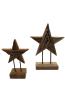 Preview: Handgeschnitzte Weihnachtsdekoration Holzstern-Set