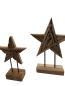 Preview: Handgeschnitzte Weihnachtsdekoration Holzstern-Set