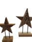 Preview: Handgeschnitzte Weihnachtsdekoration Holzstern-Set