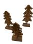 Preview: Handgeschnitzte Weihnachtsdekoration aus Holz Tannen