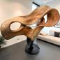 Preview: Abstrakte Holzskulptur aus massivem Mahagoni  ca. H130 x B135 cm x T50 cm
