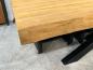 Preview: Langer Massivholztisch mit Baumkante 250 cm
