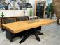 Preview: Langer Massivholztisch mit Baumkante 250 cm