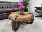 Preview: Sofatisch aus echtem Teakholz rund 80cm