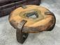 Preview: Sofatisch aus echtem Teakholz rund 80cm