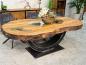 Preview: Massiver Holtisch Fusion aus recyceltem Holz