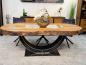 Preview: Massiver Holtisch Fusion aus recyceltem Holz