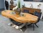 Preview: Massiver Holtisch Fusion aus recyceltem Holz