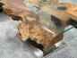 Preview: Massivholz Couchtisch Baumstamm Baumscheibe Expression Handarbeit