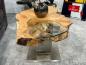 Preview: Massivholz Couchtisch Baumstamm Baumscheibe Expression Handarbeit