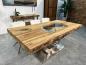 Preview: Massivholztisch aus recyceltem Altholz Deep Island