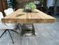 Preview: Massivholztisch aus recyceltem Altholz Deep Island