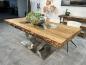 Preview: Massivholztisch aus recyceltem Altholz Deep Island