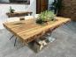Preview: Massivholztisch aus recyceltem Altholz Deep Island