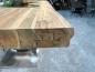 Preview: Massivholztisch aus recyceltem Altholz Deep Island