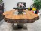 Preview: Außergewöhnlicher Couchtisch Fusion aus Holz