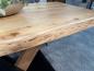 Preview: Massivholztisch mit Baumkante 180 x 100 cm