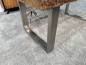 Preview: Massiver Design Esstisch mit Kufen und Glaselementen