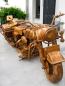 Preview: Außergewöhnliche Holzskulptur „Motorrad“ aus Holz
