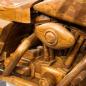 Preview: Außergewöhnliche Holzskulptur „Schildkröte“ aus Holz