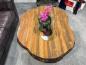 Preview: Organisch ovaler Couchtisch Fusion Holz Altholz Stahl rustikal