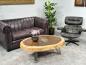 Preview: SONDERANGEBOT Ovaler Couchtisch aus einem Baumstamm, ca. 120 x 85 x 42,5 cm  "Lakeside Suar" mit Glaseinlage