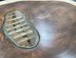 Preview: Massiver runder Couchtisch Baumstamm mit Metallgestell