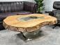 Preview: Couchtisch mit ovaler Form aus Holz