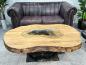 Preview: Ovaler Couchtisch Fusion 135 cm aus Holz