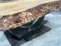 Preview: Ovaler Couchtisch Fusion 135 cm aus Holz