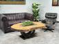 Preview: Ovaler Couchtisch Fusion 135 cm aus Holz