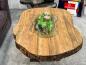Preview: Ovaler Couchtisch Fusion 135 cm aus Holz