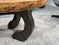 Preview: Massivholz Couchtisch mit Glaseinlagen Bay