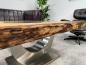 Preview: Design Couchtisch aus recyceltem Holz