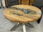 Preview: Runder Esstisch Eternia aus Holz einzigartig beeindruckend