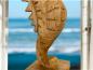 Preview: Handgeschnitzte Holzdeko Figur Seepferdchen