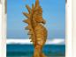 Preview: Handgeschnitzte Holzdeko Figur "Seepferdchen" ca. H31,5 x B9 x T9 cm ähnl. Abbildung