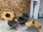 Preview: Relaxliege "Eames Lounge Chair Replika" mit Leder (schwarz) und Holz im Retro-Design