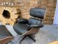 Preview: Eames Lounge Chair Replica schwarz silber