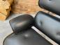 Preview: Eames Lounge Chair Replica schwarz silber