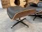 Preview: Eames Lounge Chair Replica schwarz silber