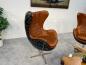 Preview: Replica Eames Lounge Chair Relaxliege dunkelbraun silber