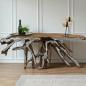 Preview: Sideboard aus einer Baumwurzel mit Aluminium