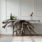 Preview: Sideboard aus einer Baumwurzel mit Aluminium