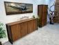 Preview: Sideboard / Anrichte "Loft" 200 x 40 x 90 cm aus recyceltem Altholz mit Rohstahlgestell