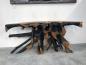 Preview: Sideboard aus einer Teak Baumwurzel schwarz lackiert 180 x 80 x 45 cm